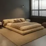 سرير متميز فاخر منخفض مع مرتبة مميزة