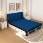 سرير هيدروليكي – تخزين سفلي ذكي – تنجيد فاخر – تصميم مريح بآلية رفع سلسة