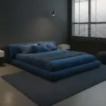 سرير متميز فاخر منخفض مع مرتبة مميزة