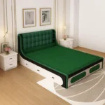 سرير هيدروليكي – تخزين سفلي ذكي – تنجيد فاخر – تصميم مريح بآلية رفع سلسة