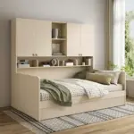 سرير نوم مع وحدات تخزين بتصميم مودرن