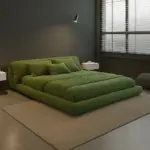 سرير متميز فاخر منخفض مع مرتبة مميزة