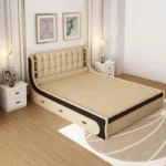 سرير هيدروليكي – تخزين سفلي ذكي – تنجيد فاخر – تصميم مريح بآلية رفع سلسة