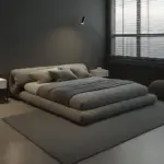 سرير متميز فاخر منخفض مع مرتبة مميزة