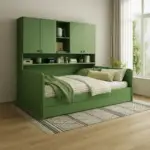 سرير نوم مع وحدات تخزين بتصميم مودرن