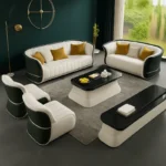 طقم كنب فاخر 3+2+1 – تنجيد ناعم عالي الجودة – قاعدة خشبية أنيقة – ألوان عصرية متعددة