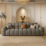 كنب مودرن بلمسة ذهبية فاخرة