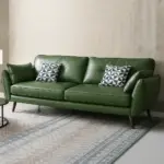 كنب جلد مريح بتصميم عصري