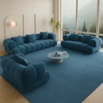كنب بتصميم هندسي أنيق – راحة فائقة وتنجيد فاخر – لمسة فخمة لغرفة المعيشة العصرية