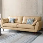 كنب جلد مريح بتصميم عصري