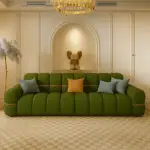 كنب مودرن بلمسة ذهبية فاخرة