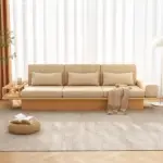 كنب خشب مودرن بتصميم اوروبي