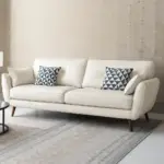 كنب جلد مريح بتصميم عصري