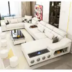 كنب زاوية بتصميم ذكي – تخزين مدمج وسرير قابل للطي – تنجيد فاخر وقاعدة متينة