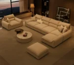 كنب زاوية بتصميم ظهر مريح