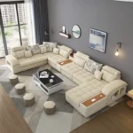 كنب زاوية مودرن ملتفة بتصميم فخم