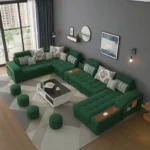 كنب زاوية مودرن ملتفة بتصميم فخم