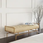 بنش مودرن بسيط من الاستيل المذهب