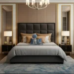 سرير مودرن لغرفة نوم رئيسية بتصميم ايطالي