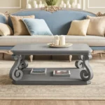 طاولة قهوة خشب بتصميم جوان