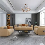 طقم كنب ثلاثة قطع مخملي مريح