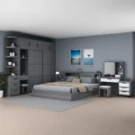 غرفة نوم مودرن متكاملة بتصميم عملي وأنيق