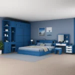 غرفة نوم مودرن متكاملة بتصميم عملي وأنيق