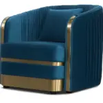 طقم كنب بلمسة ذهبية فاخرة