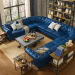 ⁦كنب زاوية دائري بتصميم فخم⁩ - الصورة ⁦8⁩