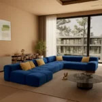 كنب زاوية فخم بطابع أوروبي – تصميم شيك بمساحة واسعة – تنجيد ناعم وهيكل متين