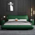 سرير جلد بتصميم مميز فاخر