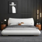 سرير جلد بتصميم مميز فاخر