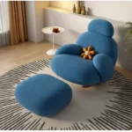 كرسي استرخاء بتصميم عصري مع مسند للقدم