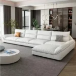 كنب زاوية بتصميم عصري مميز – تنجيد مريح وهيكل متين – يناسب المساحات الواسعة والزاوية