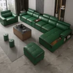 ركنة بتصميم جذاب – تنجيد ناعم وقاعدة خشبية متينة – ألوان مناسبة لغرف المعيشة العصرية