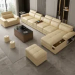 ركنة بتصميم جذاب – تنجيد ناعم وقاعدة خشبية متينة – ألوان مناسبة لغرف المعيشة العصرية