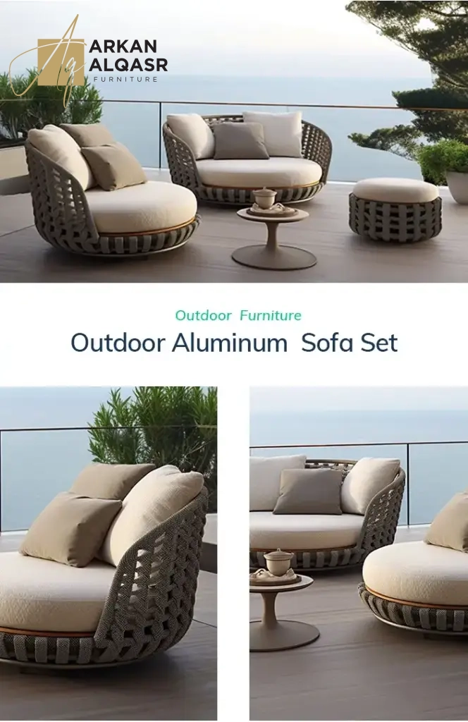 جلسات خارجية مع طاولة قهوة