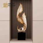 ديكور لغرفة المعيشة على شكل ريشة