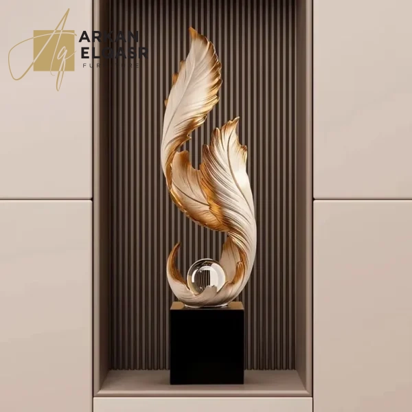 ديكور لغرفة المعيشة على شكل ريشة