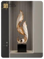 ديكور لغرفة المعيشة على شكل ريشة