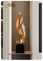 ديكور لغرفة المعيشة على شكل ريشة