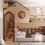 سرير أطفال بدورين بطراز حديث