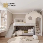 سرير أطفال بدورين بطراز حديث