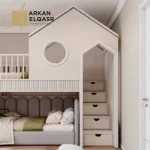 سرير أطفال بدورين بطراز حديث