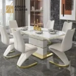 طاولة طعام مع كراسي بتصميم راقي