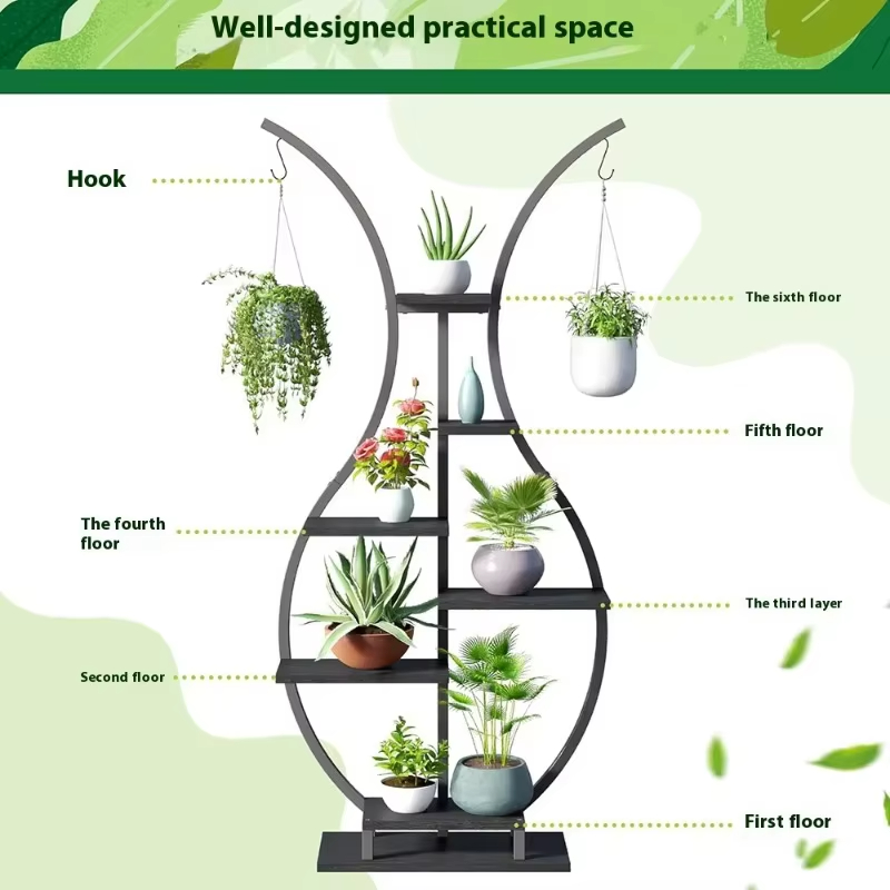 ارفف تخزين شيك من الاستيل الاسود والخشب