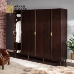 خزانة ملابس ستة أبواب بتصميم كلاسيكي