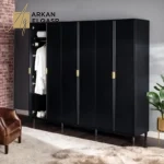 خزانة ملابس ستة أبواب بتصميم كلاسيكي