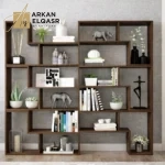 خزينة كتب و ديكور خشبية مميزة