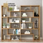خزينة كتب و ديكور خشبية مميزة